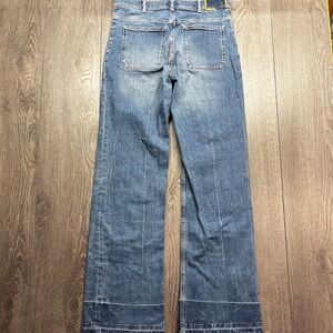 Polo Ralph Lauren Wide Leg Sailor Patch Pocket 29R Jeans Medium Wash Raw Hem